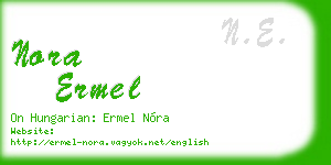 nora ermel business card